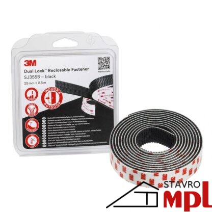 3M SJ355B Dual Lock suchý zips 25mm x 25m čierny dobrykutil.sk