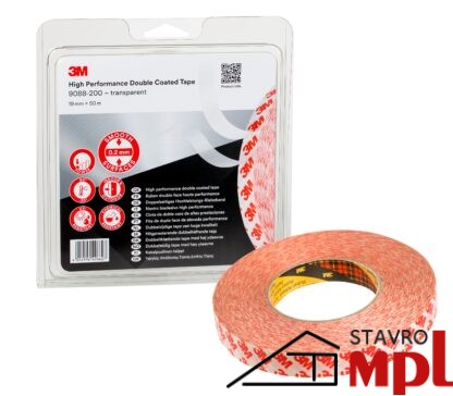 3m high performamcedouble coated tape 9088 200 transparent dobrykutil2